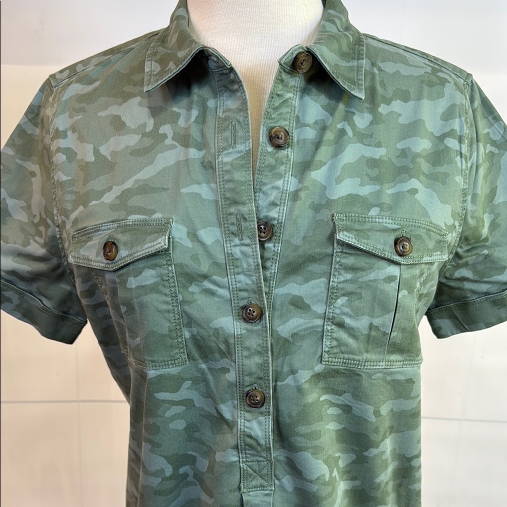 Vineyard Vines Green Camouflage Mini Dress, Size 10 Like new! - Picture 3 of 7